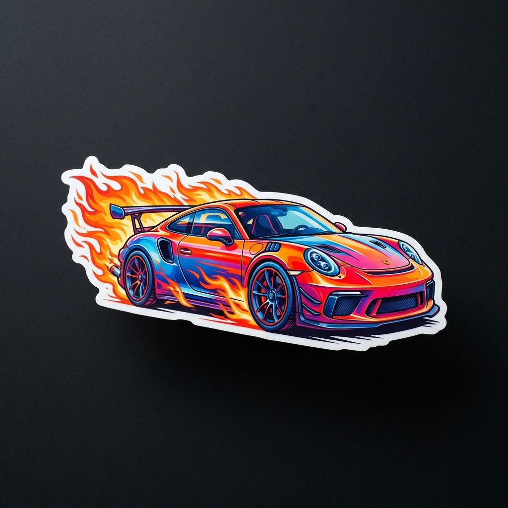 Full-colour printed vinyl sticker example